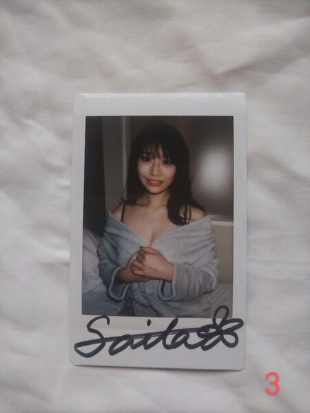 河北彩花 河北彩伽 直筆サイン入り チェキ ガウン バスローブ Kawakita Saika