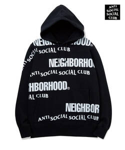 NEIGHBORHOOD × ANTI SOCIAL SOCIAL CLUB ASSC C-HOODED LS BLACK ネイバーフッド アンチソーシャルソーシャルクラブ パーカー 黒 L