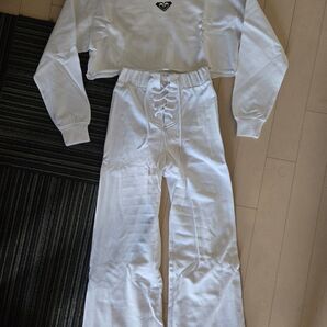 ジェイダ ロキシー セットアップ フリーサイズ スエット スウェット パンツ 白 レディース