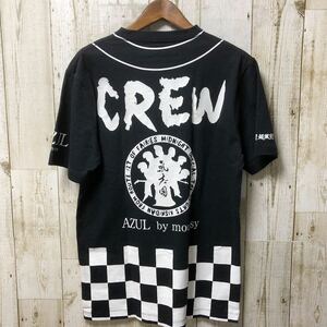 【 レア 】氣志團 氣志團万博 2014 CREW スタッフ Tシャツ Sサイズ AZUL by moussy ブラック 房総大パニック！超激突！！