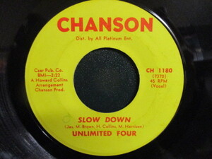 Unlimited Four ： Slow Down 7'' / 45s ★ 70's Funky バラード ☆ c/w Walk Away Lover // シングル盤 / EP / 5点で送料無料