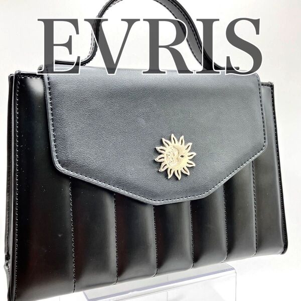 EVRIS エヴリス ハンドバッグ ショルダーバッグ スクエア キルティング 自立 フォーマルバッグ セレモニー ゴールド金具