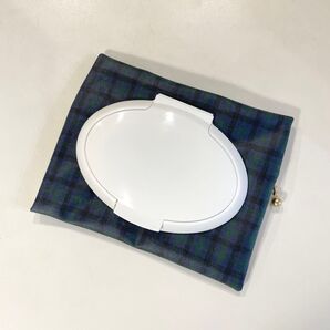 ファミリア風 ウェットティッシュポーチ 青