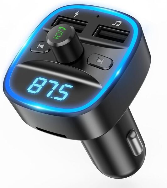 FMトランスミッター bluetooth 車載充電器 ト カーチャージャ 3つ音楽再生モード 3つ充電ポート 1019
