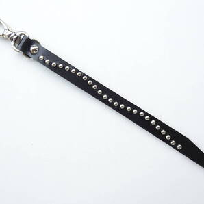 国産カウレザー約25cmキーホルダーストラップ calee風 スタッズワーク