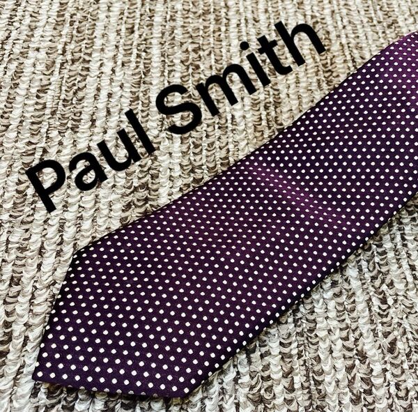 Paul Smith ドットネクタイ パープル