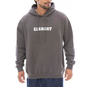 【SALE】★送料無料★2024秋冬 新品【ELEMENT/エレメント】BUBBLE LOGO HOOD パーカー GRY メンズXL BE022006