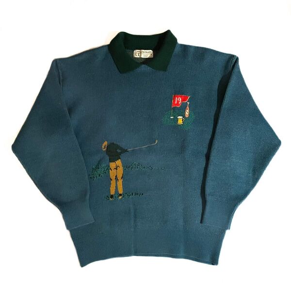 70s 日本製 Golf Polo Knit Vintage Sweat