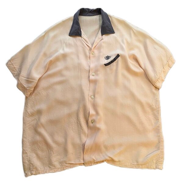 希少 50s~ 2tone Vintage Rayon Shirt