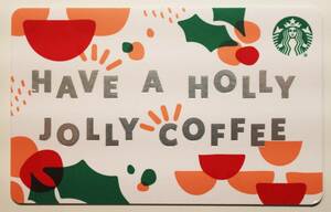 北米スタバカード2019ホリデー限定Have A Holly Jolly Coffee クリスマス リサイクル紙 アメリカUSA海外 紙製スターバックスカード