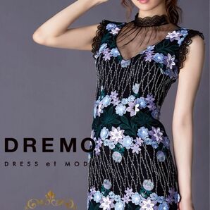 クチュールアン couture an アンディ刺繍ドレスチュールフラワーモチーフ