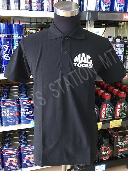 MACTOOL\'S マックツール 6oz マックロゴ ポロシャツ ブラック Lサイズ Tシャツ シンプルなロゴポロシャツ 管理L