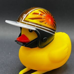 アヒル隊長 カスタムヘルメット コルク半 日章 ハンドメイド