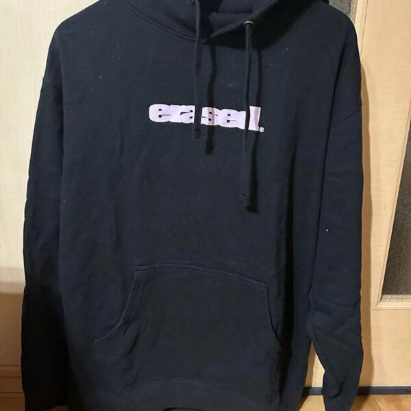 ERASED hoodie パーカー ブラック フーディー 黒