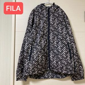 良品 FILA ナイロン ジャケット 総柄 メンズ