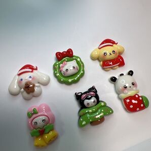 (17)デコパーツクリスマス6個セット