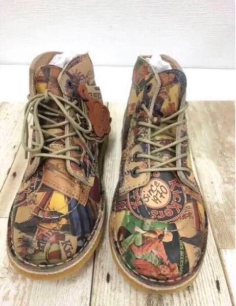 ブーツ キッズ Kickers サイズ21.5cm 革製品 キッカーズ 新品 ハイカット 靴 くつ
