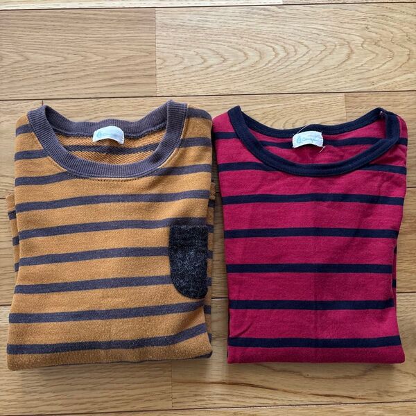 Combi mini コンビミニ キッズ ボーダー 長袖Tシャツ スウェット トレーナー トップス カットソー 120