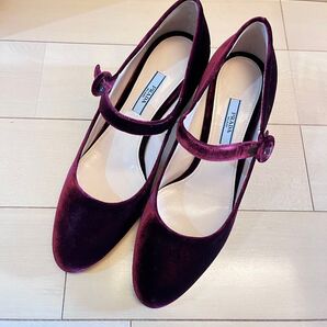 PRADA ベロア パンプス 37/5