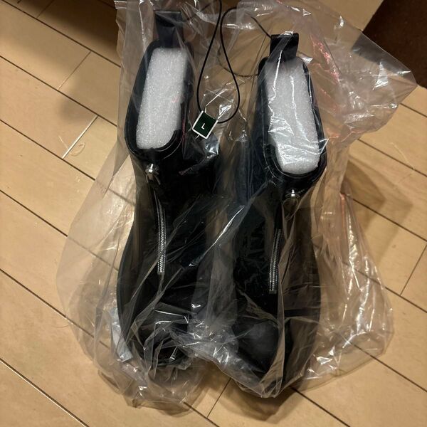 GU フロントジップブーツ+E ショートブーツ ブラック 24.5cm