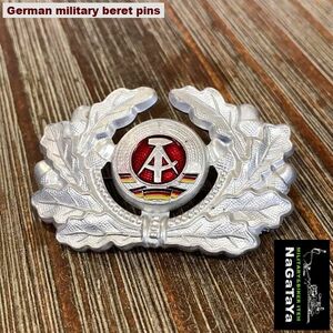  本物のミリタリー放出品 ベレー帽用 バッジ (軍章・部隊章) ドイツ軍 WH 帽章 ピンバッジ ジャーマンアーミー　