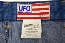 K-0867★新品 デッドストック★UFO ユーフォー A5039★1960'-70'年代日本製国産ヴィンテージデニム ハイウエスト ベルボトム ジーンズ W31_画像10