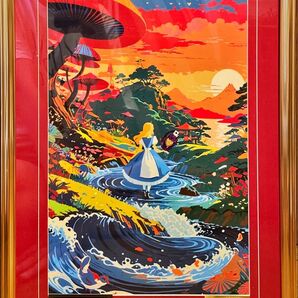 額装 額込 DEATH NYC 不思議の国のアリス 現代アート ポップアート バンクシー 浮世絵