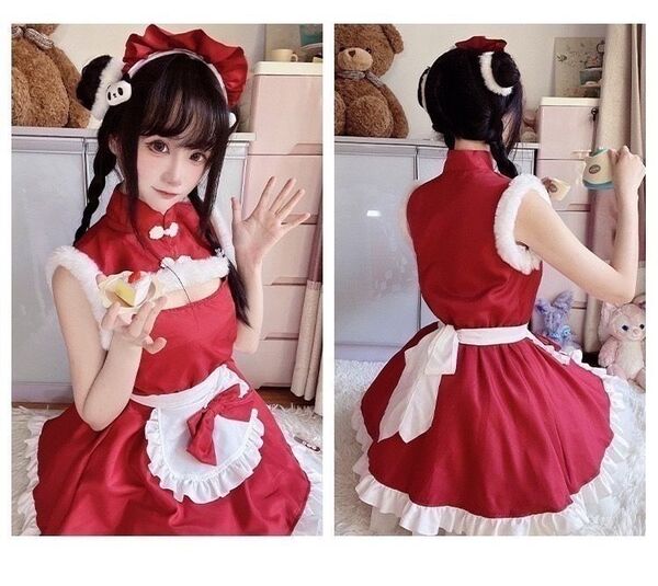 ⑨セクシークリスマス サンタコスプレ レディース メイド バニーガール
