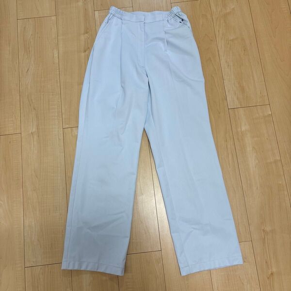 パンツ ナース服 看護師 介護士 M サックス ゴムあり