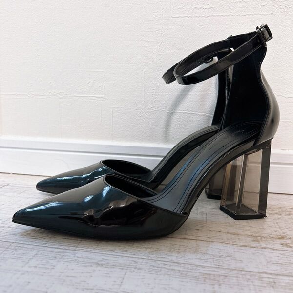 ◆Bershka◆ベルシュカパンプス美品ブラック黒ヒール高さ8.5cm