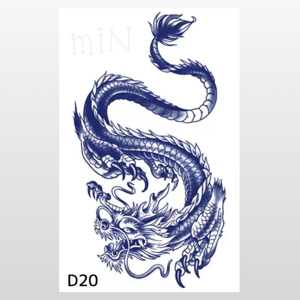 【新作】ジャグアタトゥーシール*D20 ドラゴン 龍