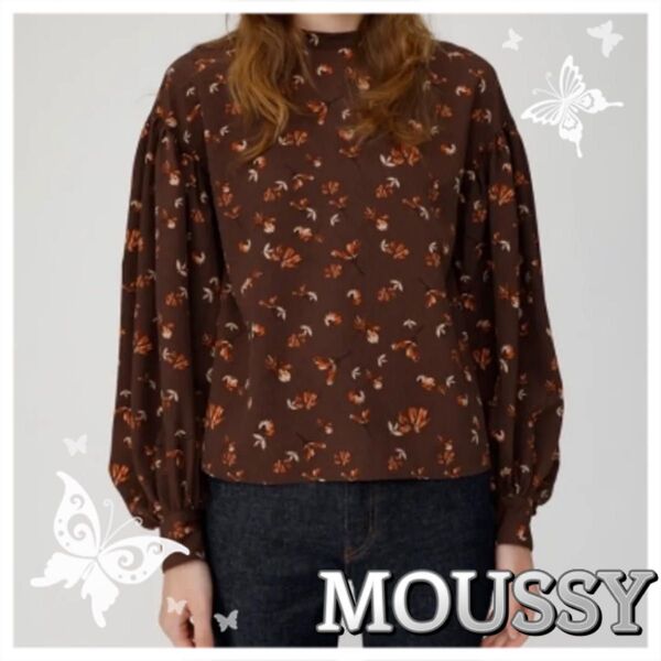 MOUSSY FALL FLOWER ブラウス 総柄 花柄 袖ぽわん 長袖