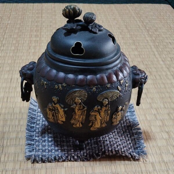 銅製 三足 香炉 金属工芸