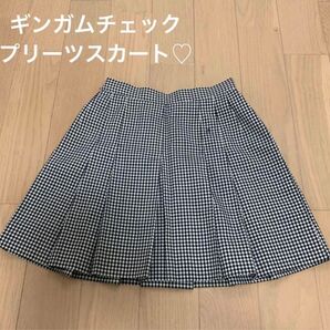 最終お値下げしましたギンガムチェックボックスプリーツスカート