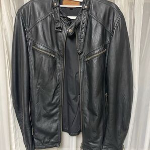 ジャックローズ シングルライダースジャケット ブラック