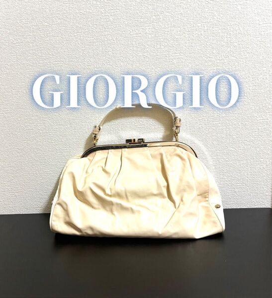 GIORGIO ジョルジオ バッグ ハンドバッグ エナメルレザー ホワイト アイボリー