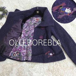 OLLEBOREBLA ショートコート ぶたさん刺繍 スキー ウール