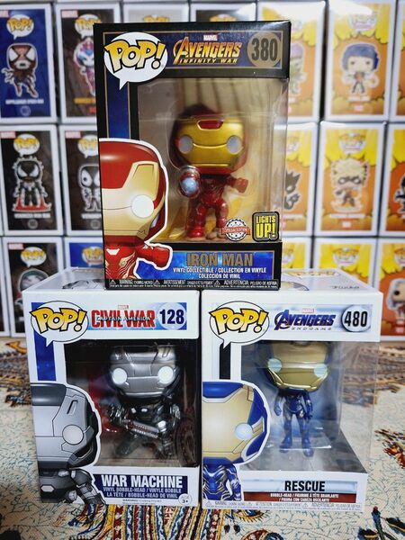 【Funko POP】ファンコポップ アイアンマン 3種