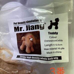 送料込① カットマネキン用ウイッグ Mr. Jiang テディ トリミング練習 トリマー試験 トレーニング (シャンパン)
