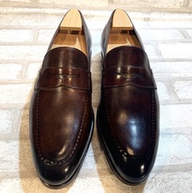 【未使用】MAGNANNI SELECCION マグナーニ◆25cm◆コインローファー 革靴 本革 ビジネスシューズ ドレスシューズ 靴◆スペイン製 メンズ 茶_画像2