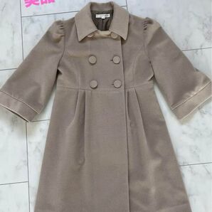 再値下げ【美品】KLEIN PLUS ダブルブレストコート 膝丈 ベージュ