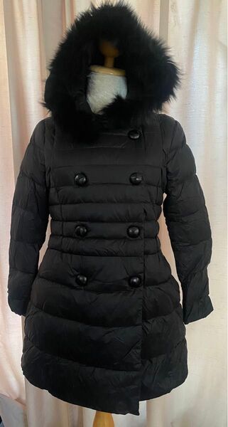 ERMANNO SCERVINO エルマンノシェルヴィーノ ミンク ダウンコート ブラック アウター