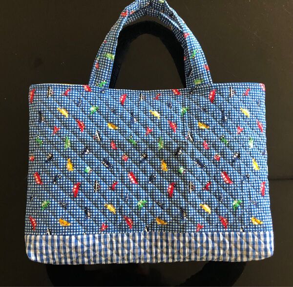 ハンドメイド 車柄 トートバッグ