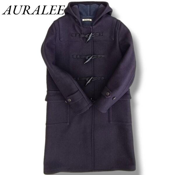 AURALEE オーラリー ダッフルコート ネイビー ロングコート ウールコート