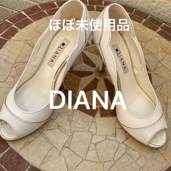 美品 DIANA ダイアナ オープントゥパンプス