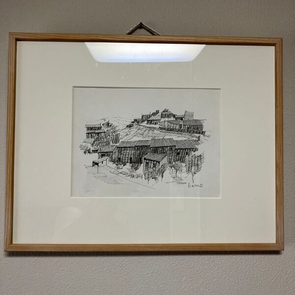 友成春雄さん ペン画 アート 絵画 おしゃれ お宝 風景画 芸術 工芸品 美術 日本画
