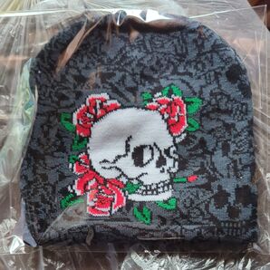 Ed Hardy エドハーディー風 ビーニー ニット帽