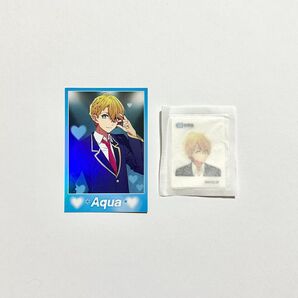 韓国 推しの子 星野アクア カフェ ホログラム ブロマイド トレカ シール ステッカー 2点セット