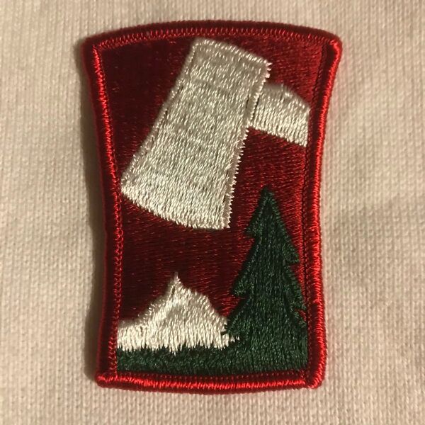 ワッペン 第70歩兵師団 刺繍ワッペン アメカジ アメリカ 斧 山 木 ツリー ミリタリーワッペン ミリタリーパッチ