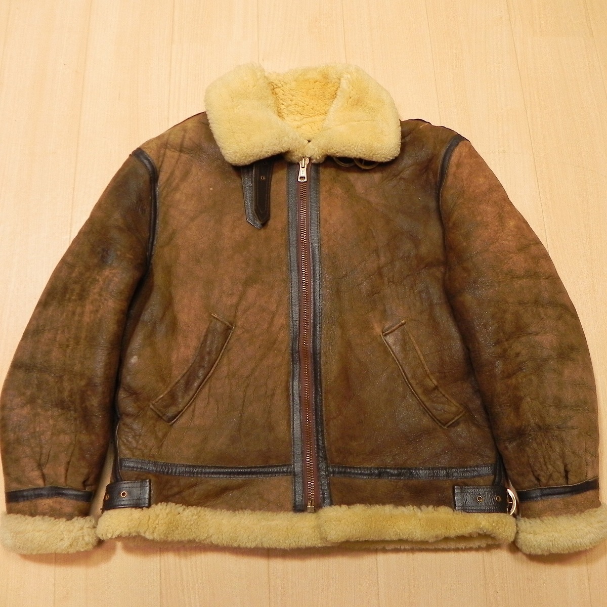 Yahoo!オークション -「us sheepskin b3」(フライトジャケット Yahoo!オークション -「us sheepskin b3」(フライトジャケット